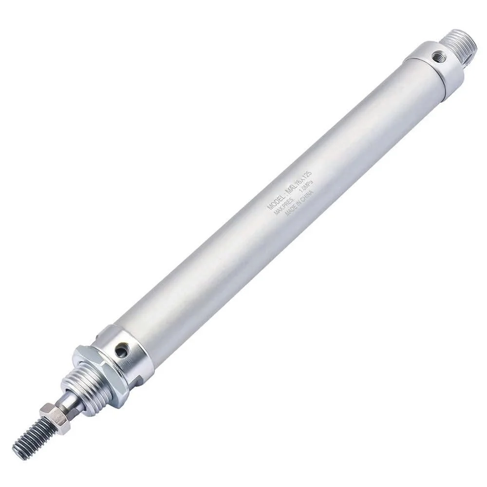 MAL16 Series Double Acting Mini Pneumatic Cylinder 16mm Bore 25-300mm Stroke Aluminum Alloy Compact Durable Air Cylinder for Ind