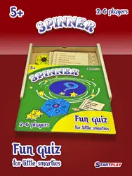 Fan Quiz SPINNER / Wooden / Educational / For Children  2-6 Players / Convenient To Travel / 223350 / STARTPLAY