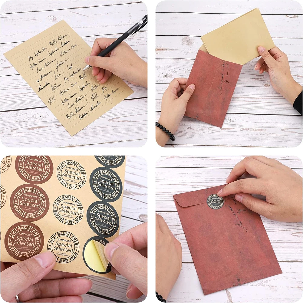 65 pcs Writing Stationery Paper with Envelopes Vintage Travel-Style Paper Set for Invitations, Letter Writing, Thank You Letters