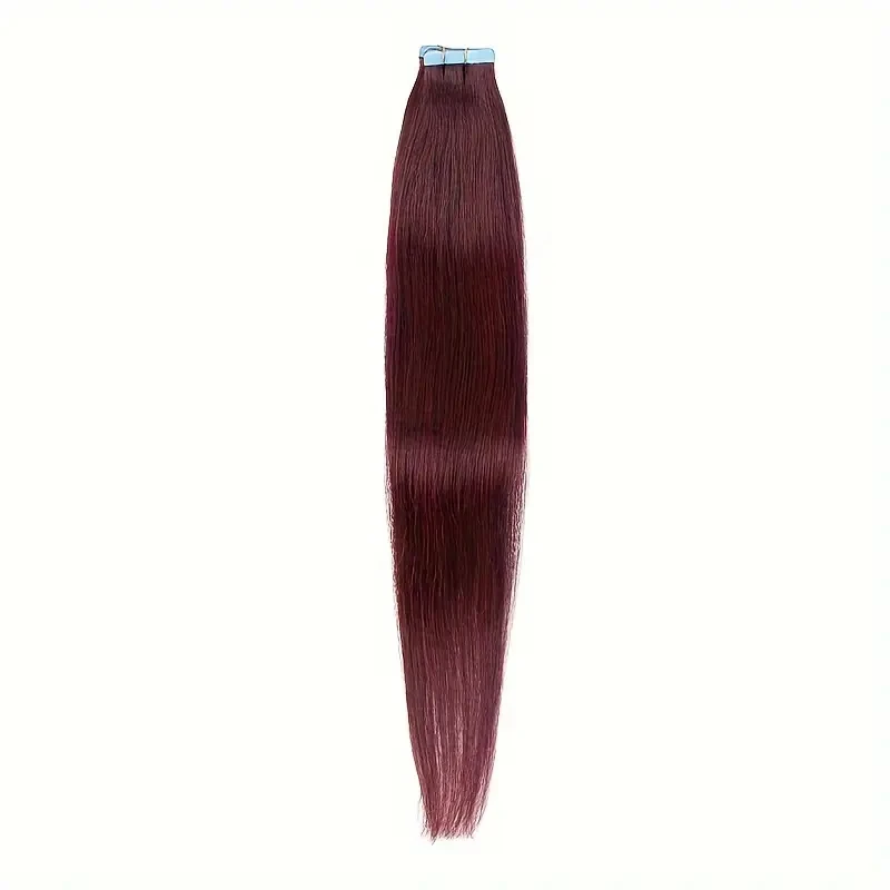 Alimice #99J Tape In Straight Hair Extensions Invisible Tape In Hair Extensions For Woman 50g