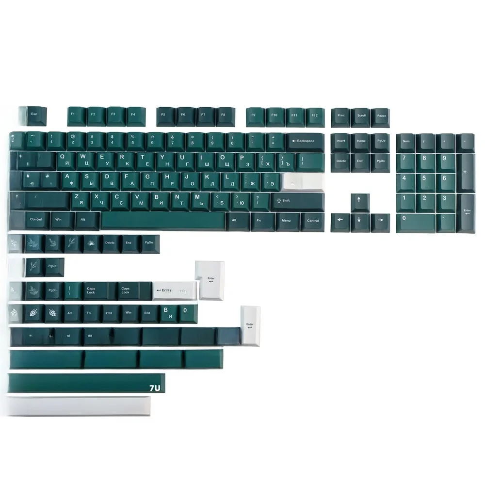 Klawisze GMK Taiga Rosyjskie 142 Klawisze Profil Cherry PBT Pełny Zestaw Barwione Sublimacyjnie Klon Klawiszy GMK Do Przełączników Mx Klawiatura Mechaniczna — zdjęcie produktu 7
