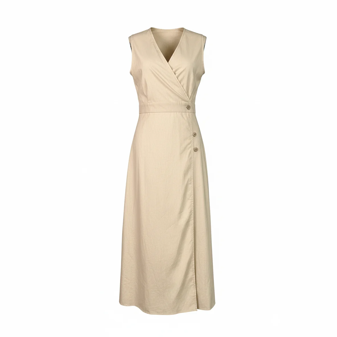 Femmes 100% coton Vintage robe Maxi 2025 été nouveau col en v bouton ceinture élastique fendu-joint élégant robe longue pour femme