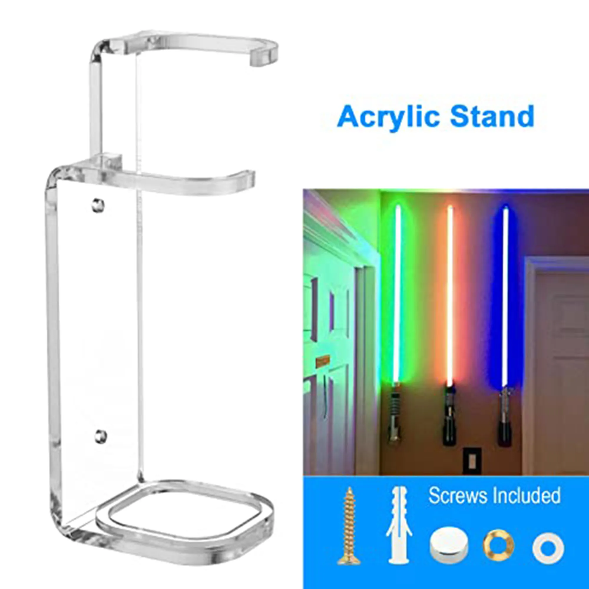 Acrylic Lightsaber Stand Wall Mount, Lightsaber Holder, Rack, Suitable for Swords