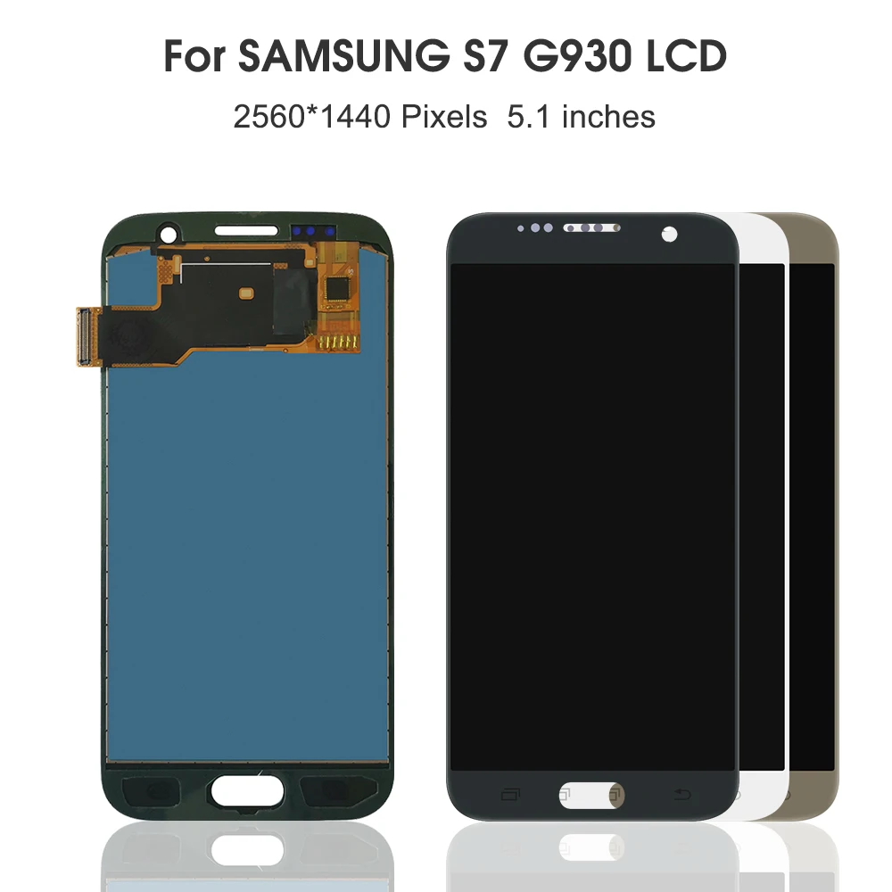 Imagem -02 - Tela de Toque Lcd para Samsung s7 51 Polegadas Peça de Reposição para G930a G930p G930f G930s G930l G930k