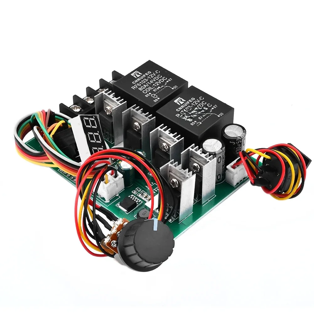 Regulator prędkości silnika PWM DC 10-55V Cyfrowy wyświetlacz LED 0 -100% Regulowany moduł napędu Wejście MAX 60A 12V 24V 36V 48V — zdjęcie 2