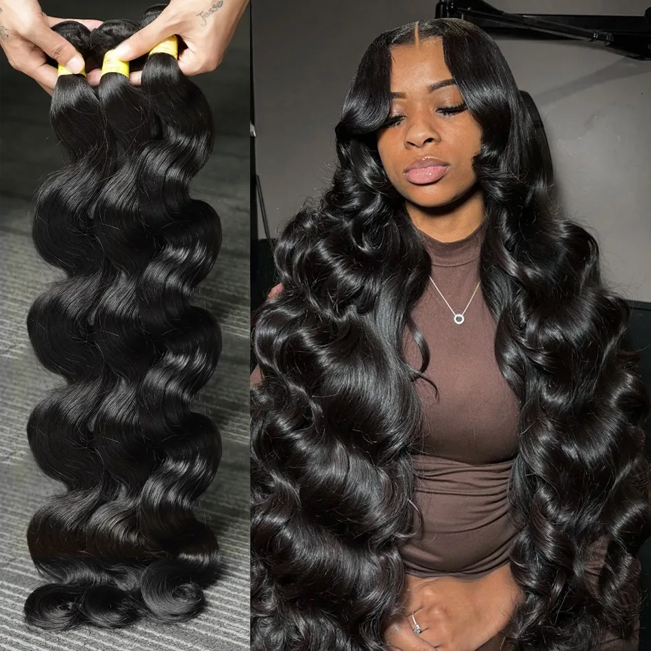 

30 38 Inch Body Wave Human Hair Extensions Brazilian Bundles 100% Human Hair 1 3 4 5 Bundles Natural Hair Bundles Fast Shipping