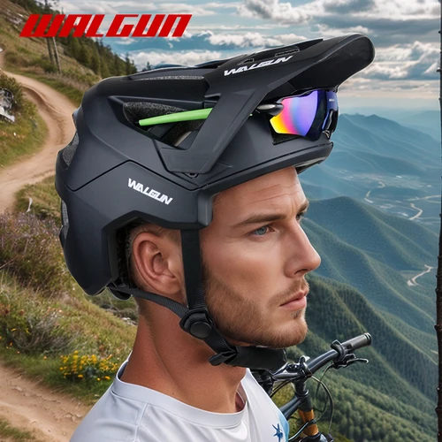 Imagen 2 del producto Casco de bicicleta MTB cascos de bicicleta de montaña hombres mujeres casco bicicleta uomo hombre para ciclismo motociclista casco de ciclismo negro