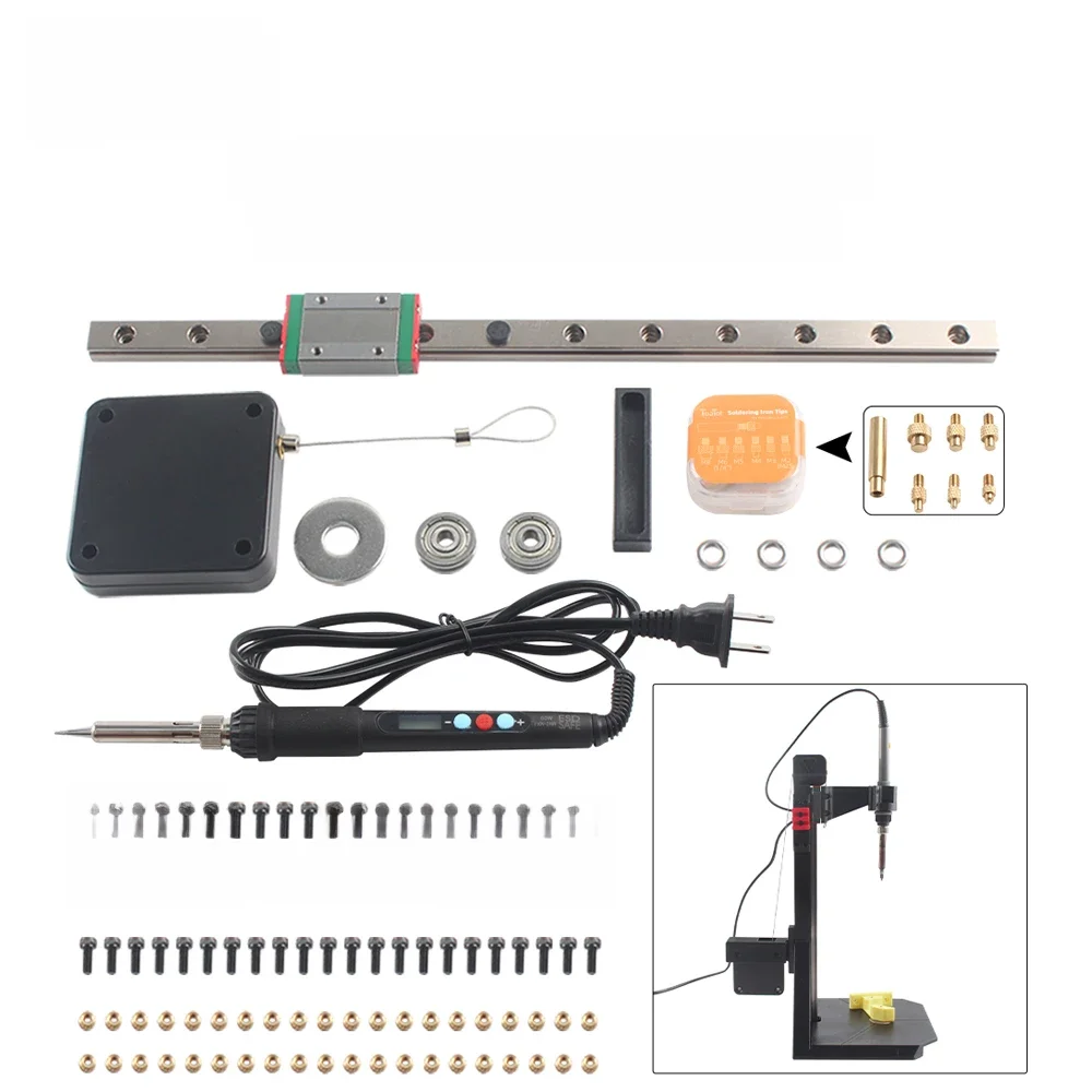 Wärme Set Einsatz Presse Werkzeug Stealth Presse Kit Lötkolben Spitze Gewinde Einsatz Mutter Eingebettet Kit M2 M3 M6 M8 Für 3D Druck Teile