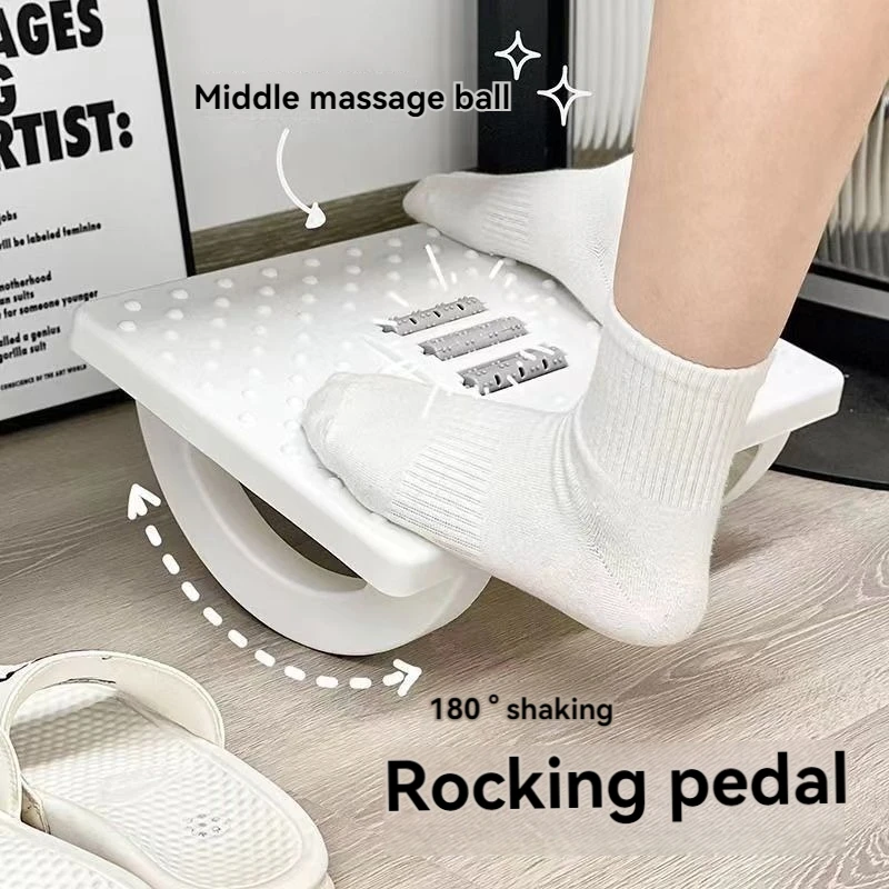 New Under Desk Footrest Ergonomic Foot Massager Footrest With Non-slip Foot Pad Massage Roller for Home Office Fast Ship