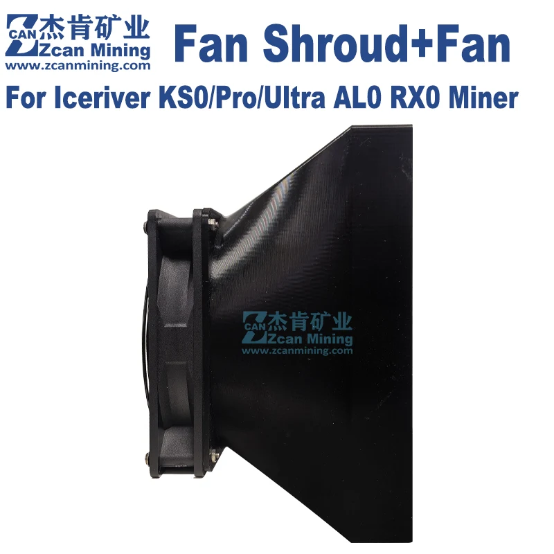 ICERIVER ALPH Miner AL0 Forced Air Cooling Shrouds With Fan 120mm USB KAS KS0 PRO ULTRA Fan Shroud