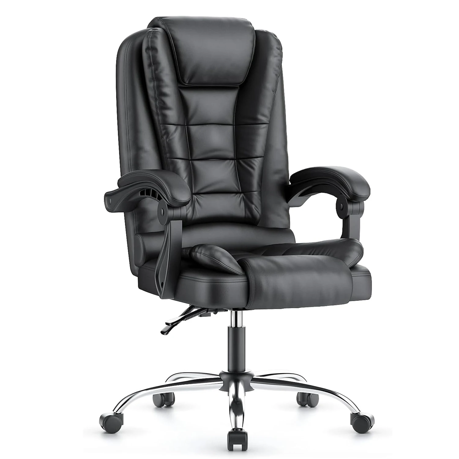 Bürostuhl, ergonomischer Bürostuhl, Gaming-Stuhl mit Top-Qualität, Lederbezug, Lounge-Sessel für Büro und Zuhause