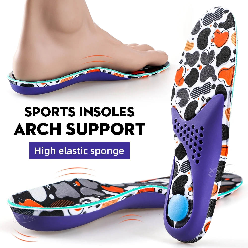 【Xxin】Arch Support Shoe Insoles Camouflage Sport Shoes Pad Elastic Shock absorption Basketball Insoles