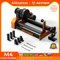 ACMER M4 Chuck Module Rotating Module 360° Rotating 4-in-1 Rotary Engraving for Cylindrical Cans Bottles Sphere Rings Objects