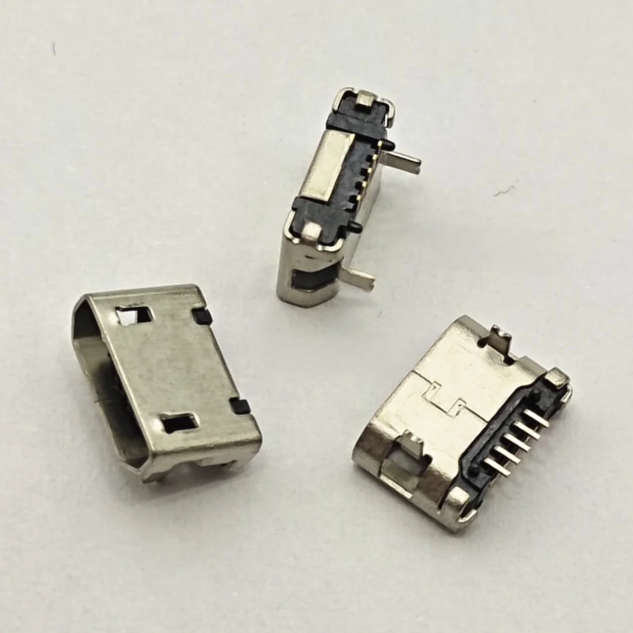 50szt Złącze Micro USB 5pin DIP2 Długa noga 1,5mm Bez boku Płaskie usta Krótka igła do telefonu komórkowego Wtyczka danych Port ładowania — zdjęcie 2