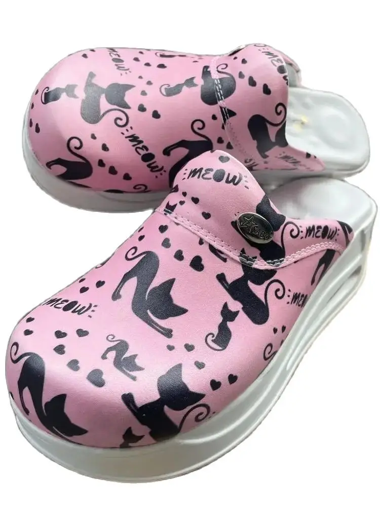 2024 New nurse clogs Medical Shoes nursing Women Orthopedic Sabo Doctor Leather Platform Chef Orthopedic Comfort Slippers