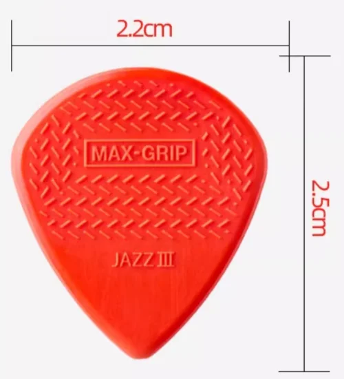 Dunlop Nylon Max Grip Jazz III Guitar Pick Plectrum Mediator Gauge 1.38mm, sell by 1 piece