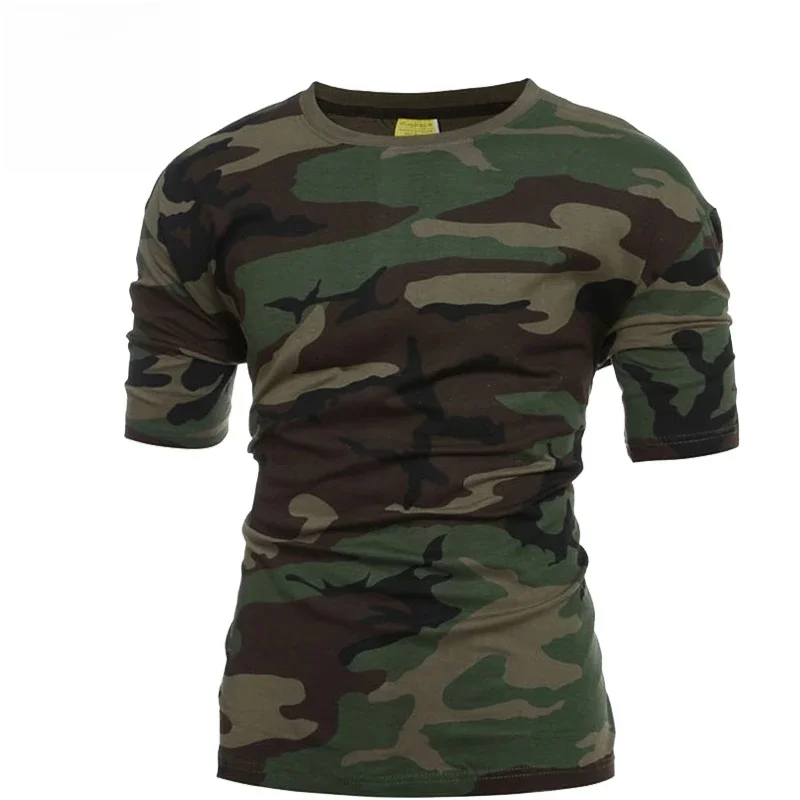 Taktyczna koszulka w kamuflażu Męska oddychająca, szybkoschnąca koszulka bojowa USA znosić T-shirt — zdjęcie 2