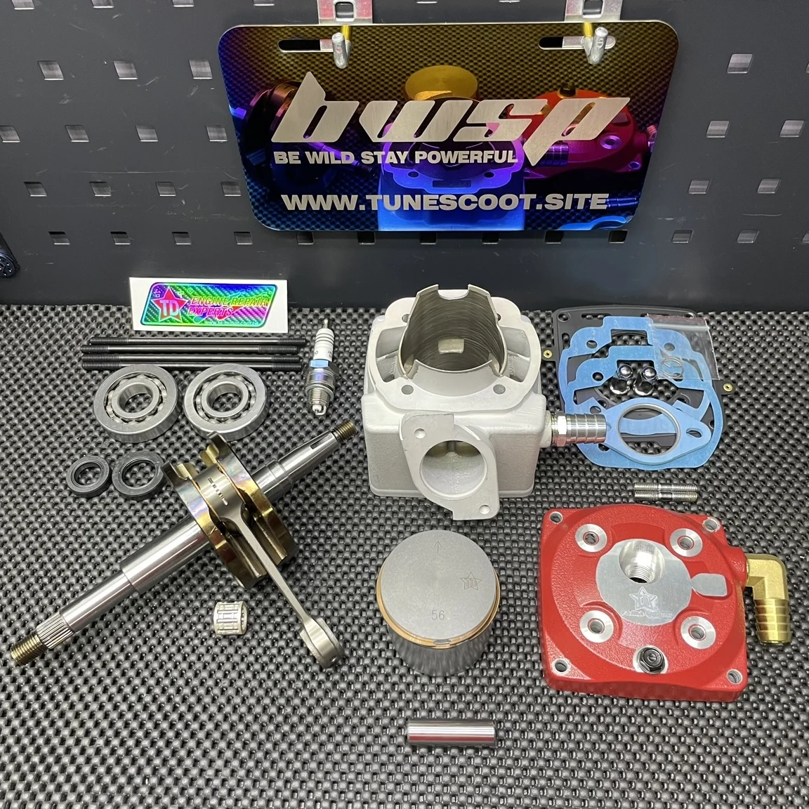 Dio50 130cc Water Cooling Big Bore Kit With 56mm Ceramic Cylinder And 53mm Crankshaft Bwsp Dio 50