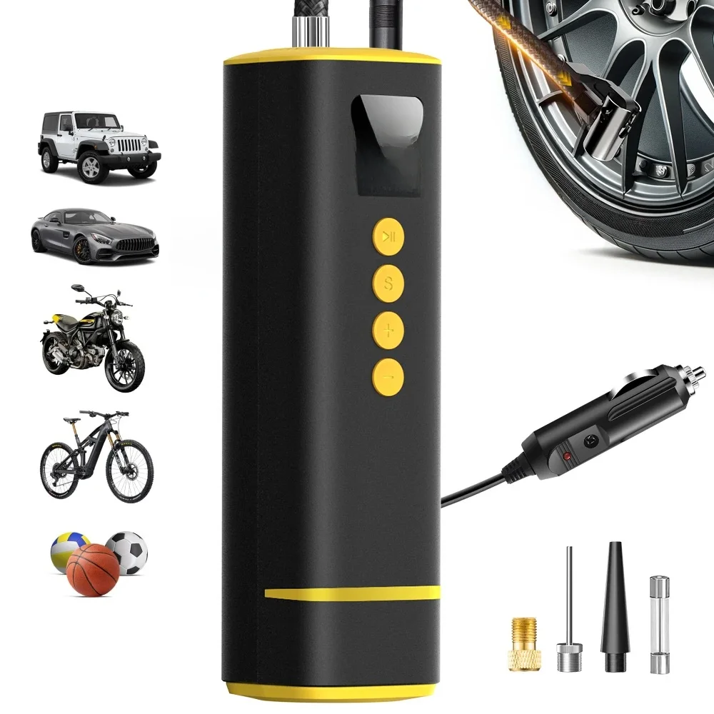 AliExpress CARSUN Car Tire Air Pump Mini Air Compressor Portable Wired Inflator For Car Motorcycle Bicycle With Extended Power Cord