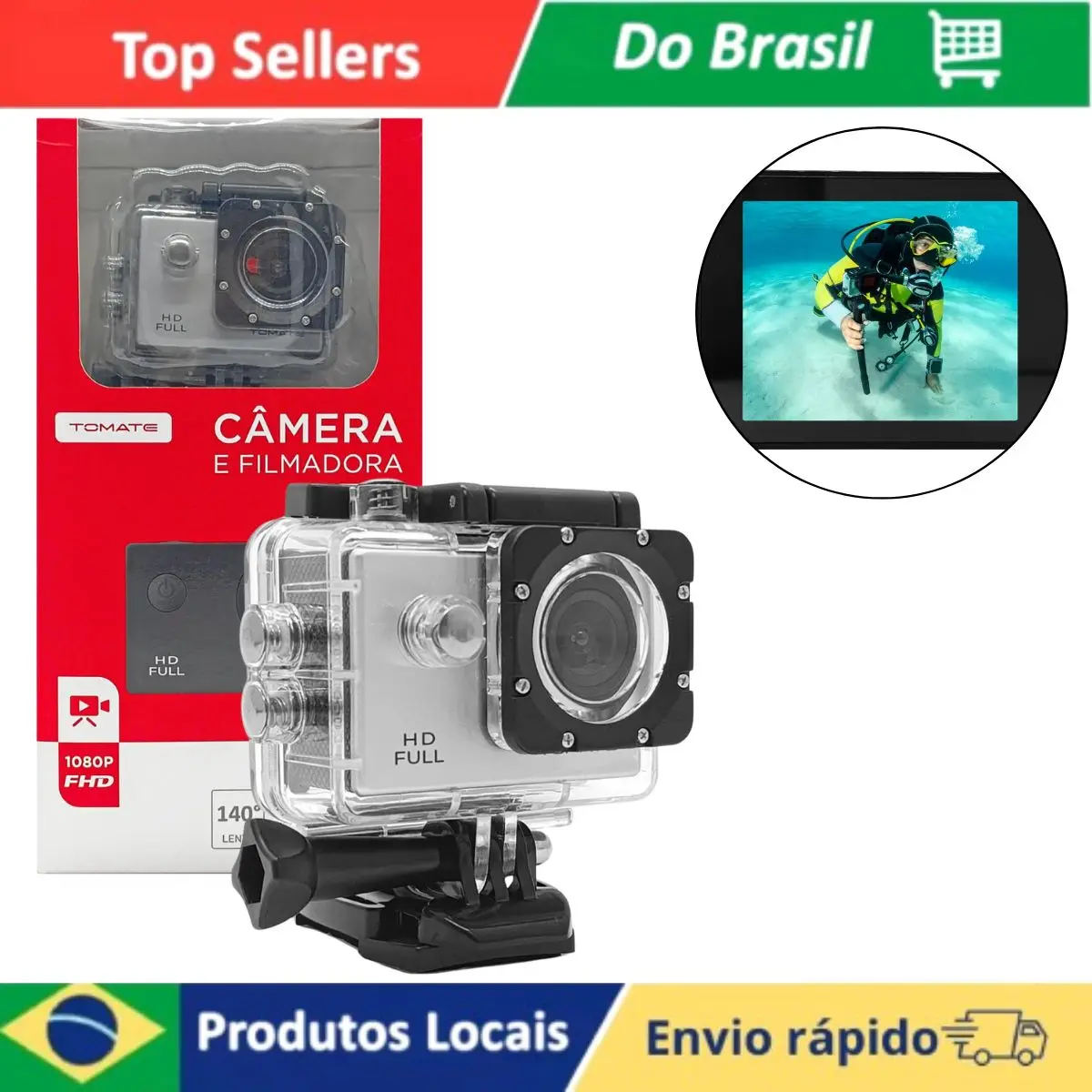 Cámara y Videocámara 1080P FHD Batería 900mAh, Micro-USB