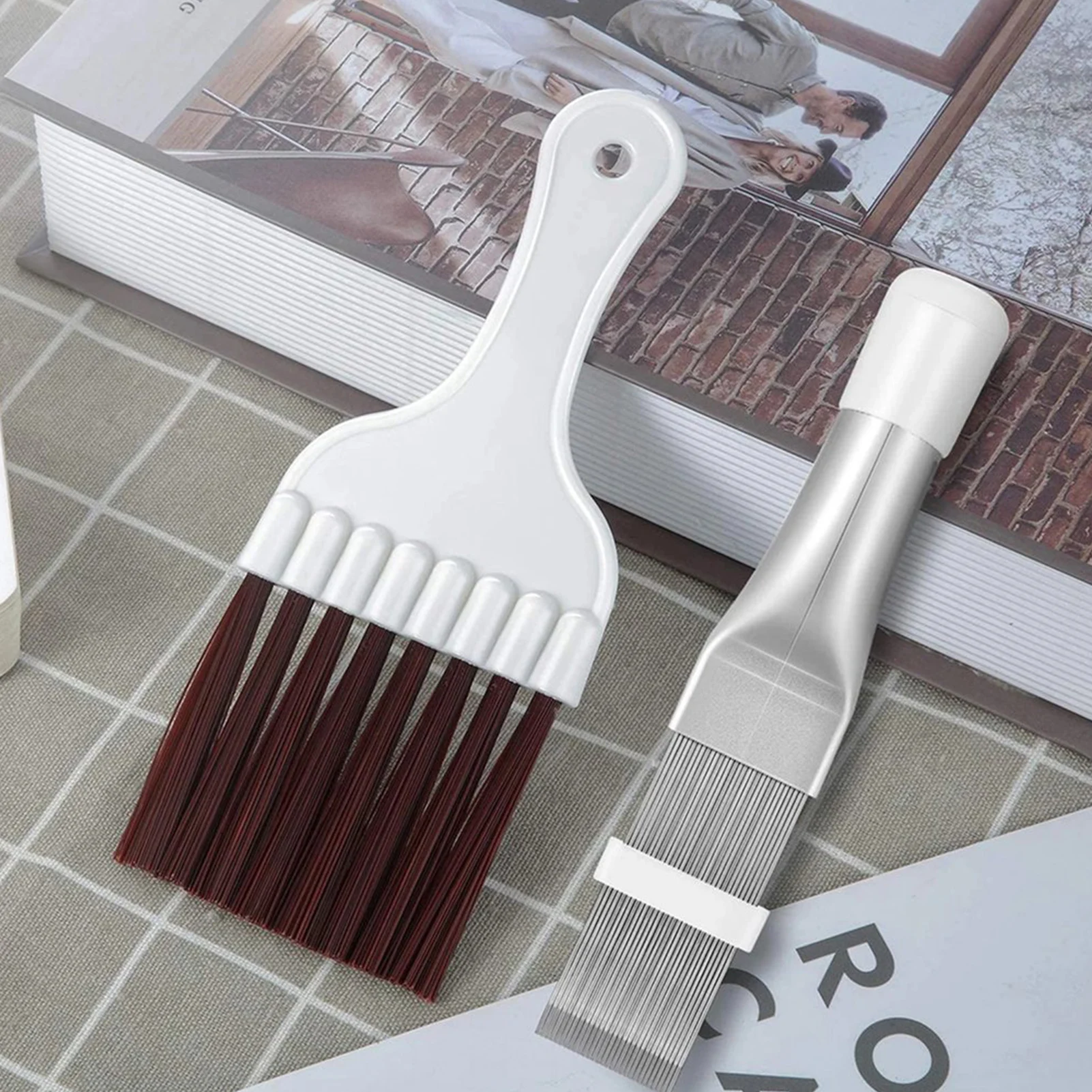 Air Conditioner Condenser Fin Comb Stainless Steel AC Fin Cleaning Brush Air Conditioner Fin Repair Tool Cleaning Brush Tool