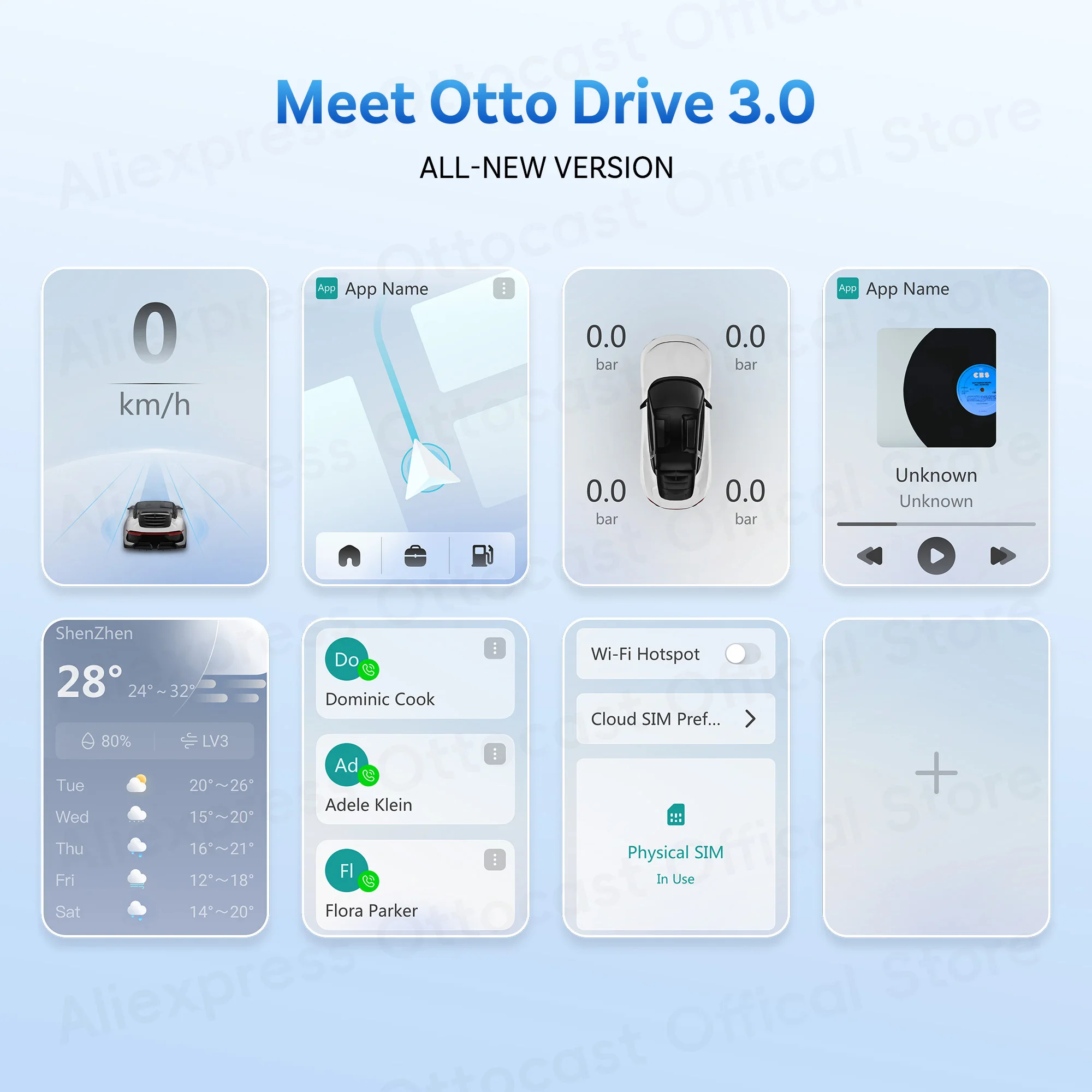OTTOCAST P3 PRO AI Box Smart SM6225 Android Box Wireless CarPlay Android Auto AI Voice Aksesoris Mobil untuk VW Toyota Benz