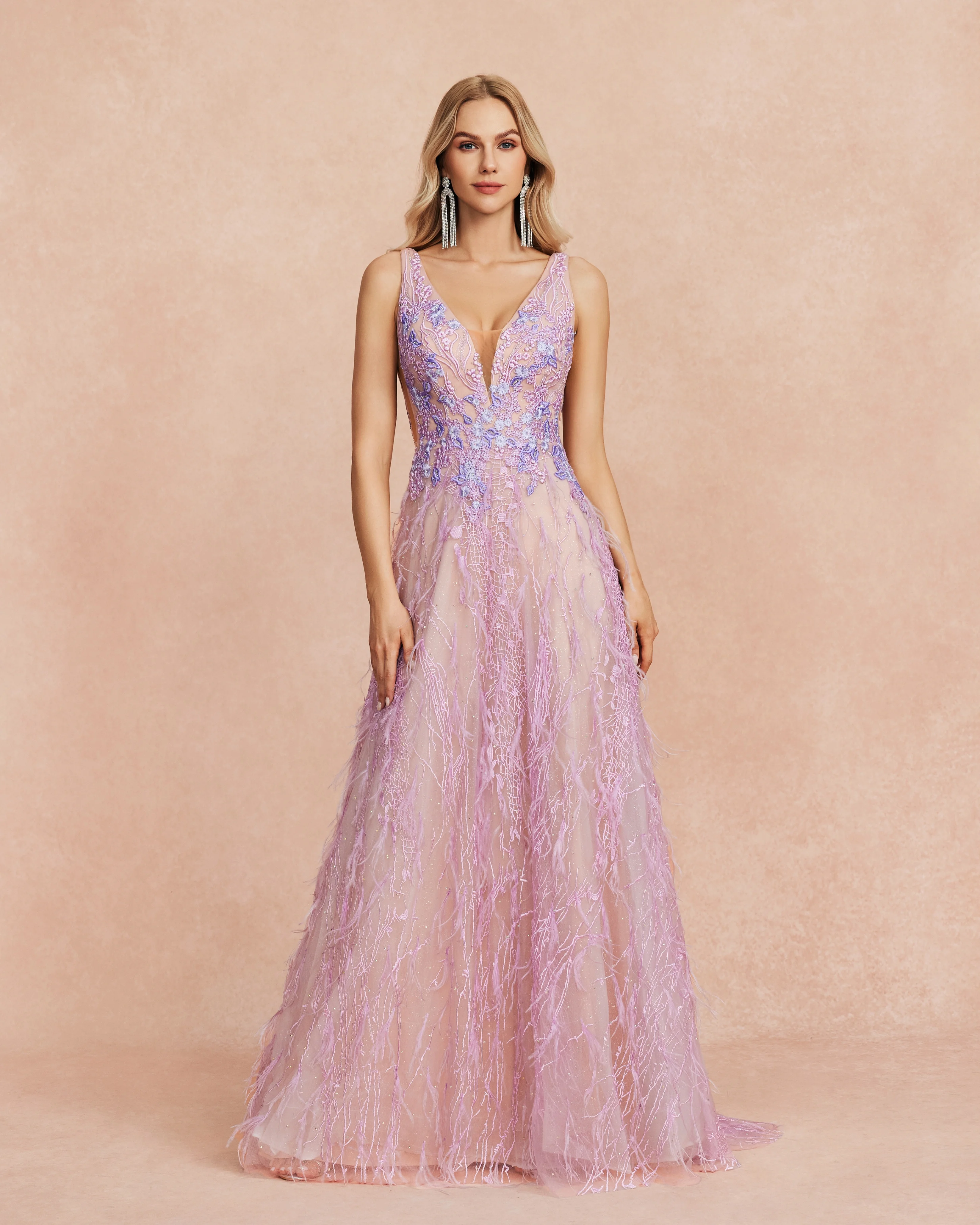 (SALE)Shalimar Zhang Purple Embroider Short Sleeve Gowns Evening dress Luxury Party Dress For Women Wedding Party Customized