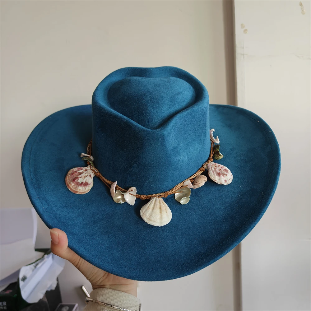New love heart top Suede hat Cowboy Hat wide brim Cowgirl hat beach hat girl party hat stage hat wholesale Cattleman knight hat view 6