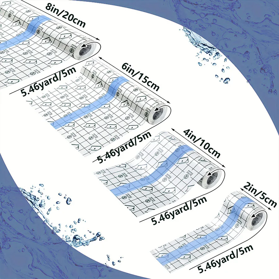 شفافة خلع الملابس ضمادة لاصقة PE مقاوم للماء واضح الضمادات تمتد الجلد الشريط للاستحمام الوشم السباحة إعطاء مقص