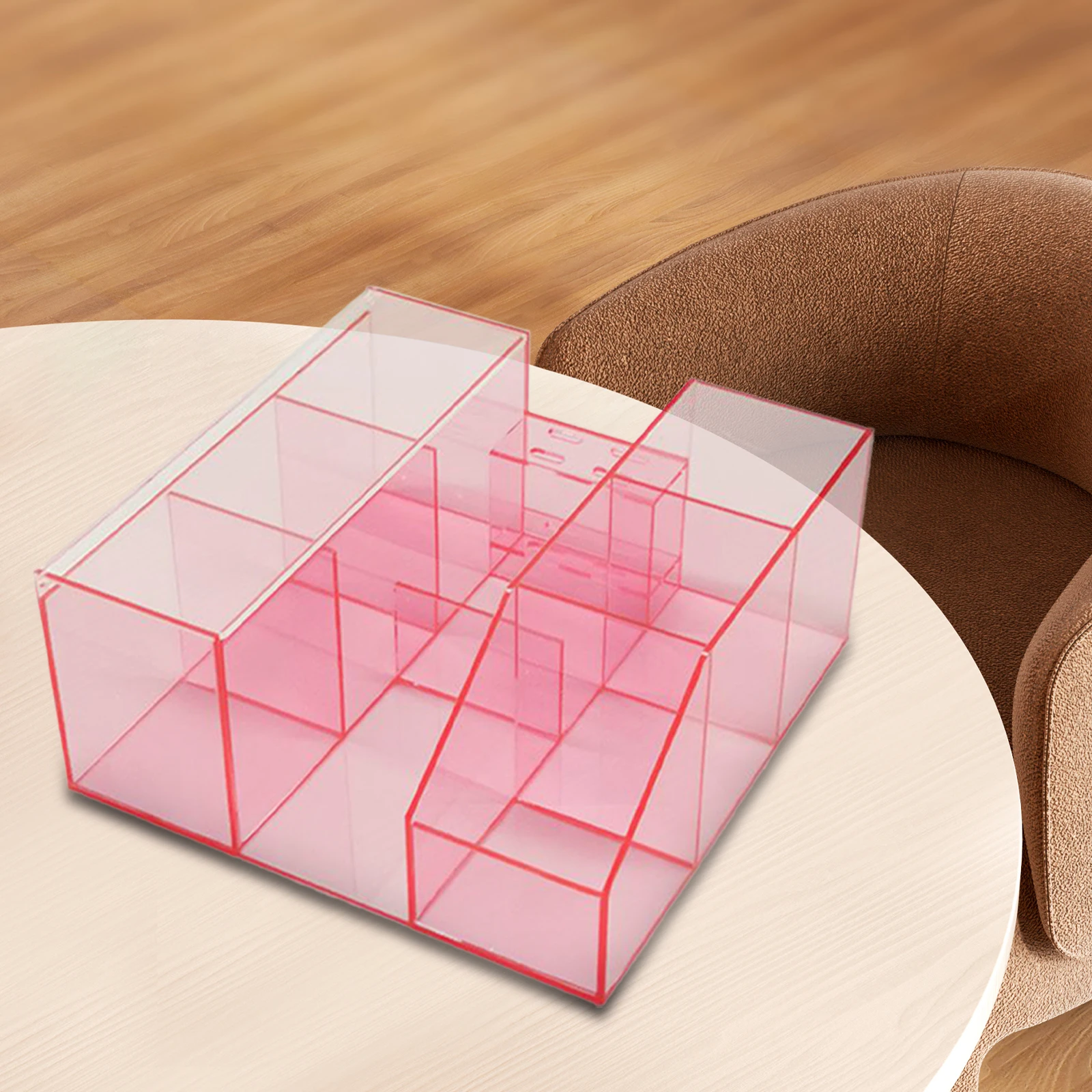 6分割まつげエクステオーガナイザー大容量ディスプレイメイクアップオーガナイザーピンセット用メイクアップアクセサリーまつげ用品