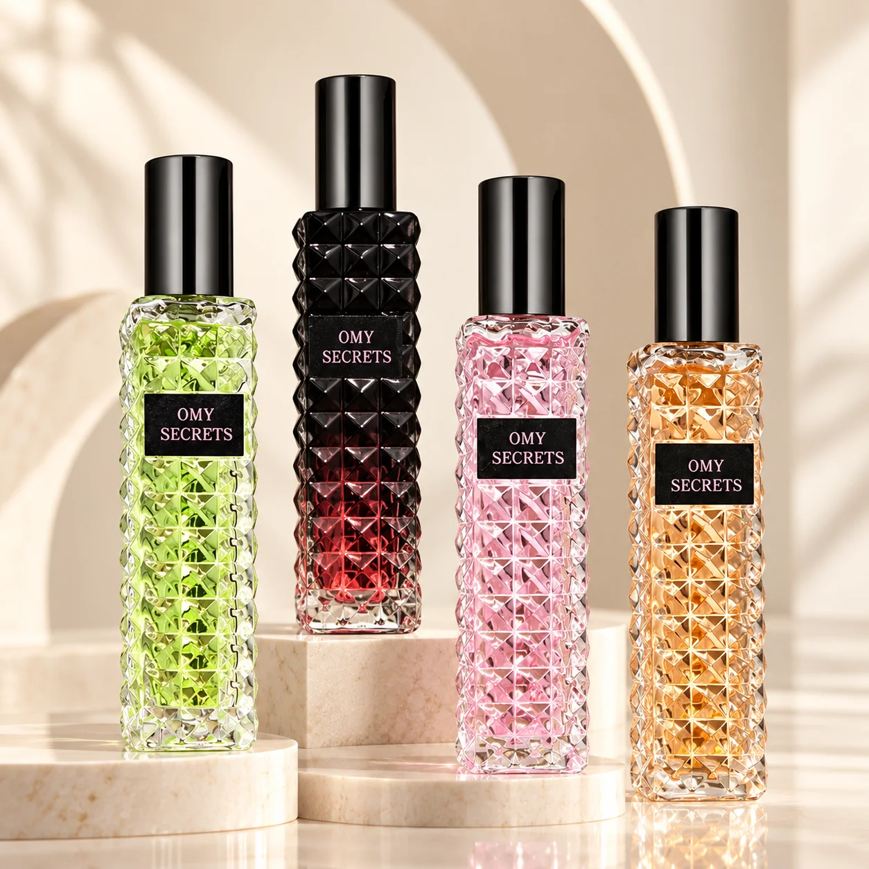 4PCS Women Perfume Set, Portable Fragrance Spray Gift Set, Floral Sweet Fresh Scent Collection, Mini Eau de Parfum for Daily Use and Gift