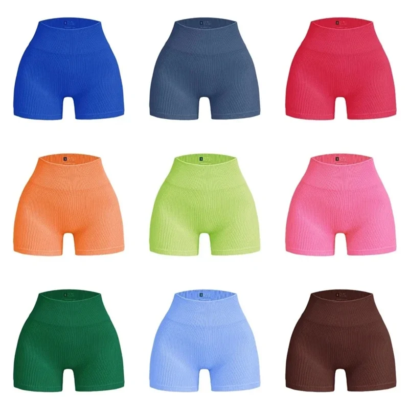 AliExpress CZGUKE Women's High-Waisted Shorts Threaded Seamless Elastic Hip-Lifting Fitness Fashion Tights Gym Workout Cycling Yoga Shorts