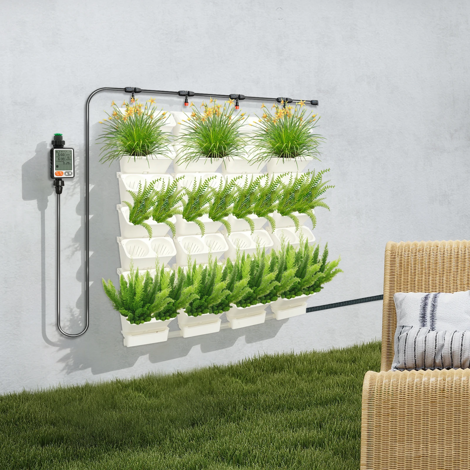 Self Watering Pot Sensor - 56 Planting Holes Vertical Wall Mounted