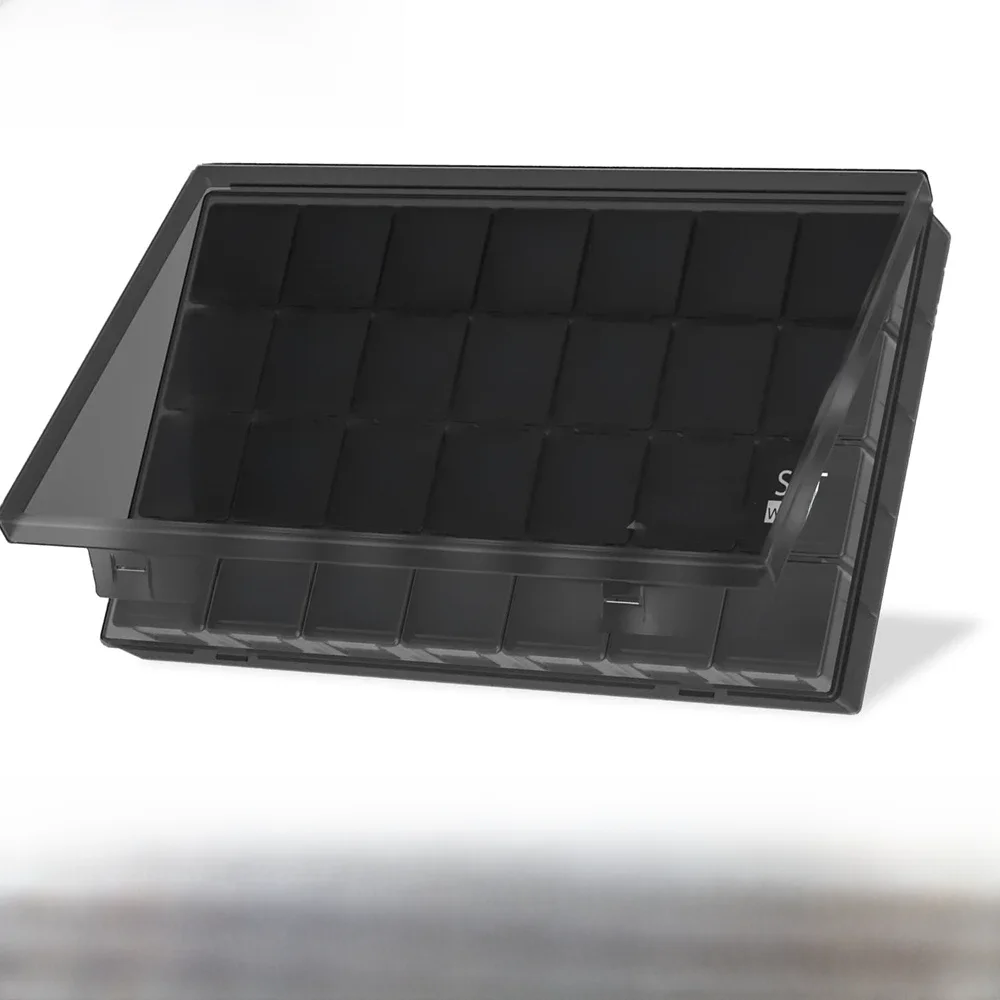 Pilulier mensuel pour 28 jours, grand pilulier résistant à l'humidité pour 4 semaines, avec boîte anti-poussière pour pilules/vitamine/huile de poisson