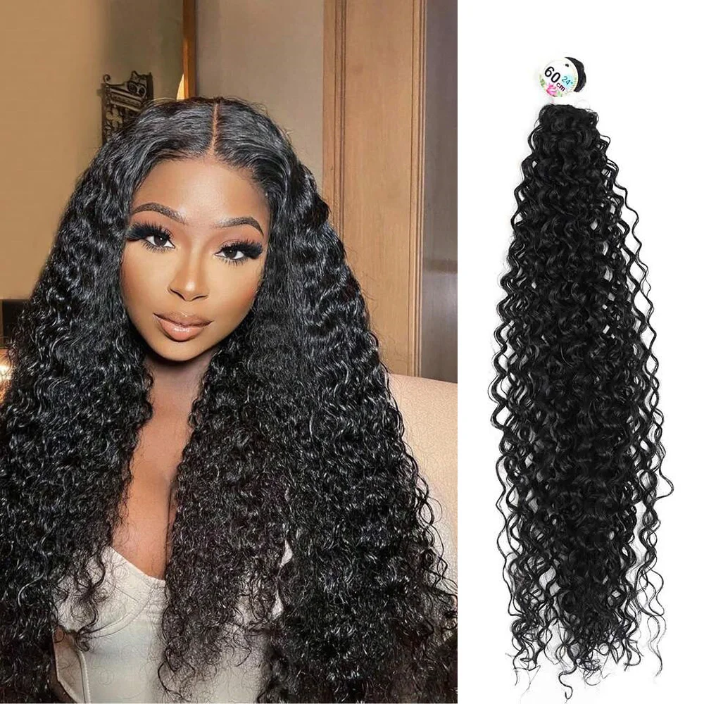 

Bundle Synthetic Hair Extension For Afro Hair Curtain Kinky Curly Black Bundles Fake Hair High Quality Synthetic Hair Extension