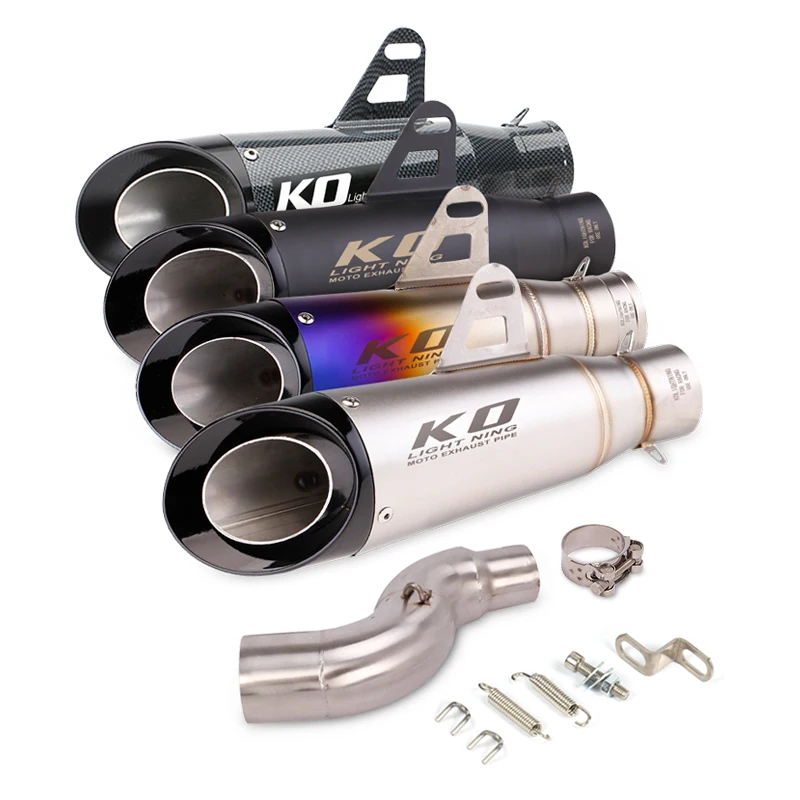 Sistema de escape para motocicleta Honda CTX 700, tubo de conexión intermedio modificado, silenciador de 51 mm, acero inoxidable