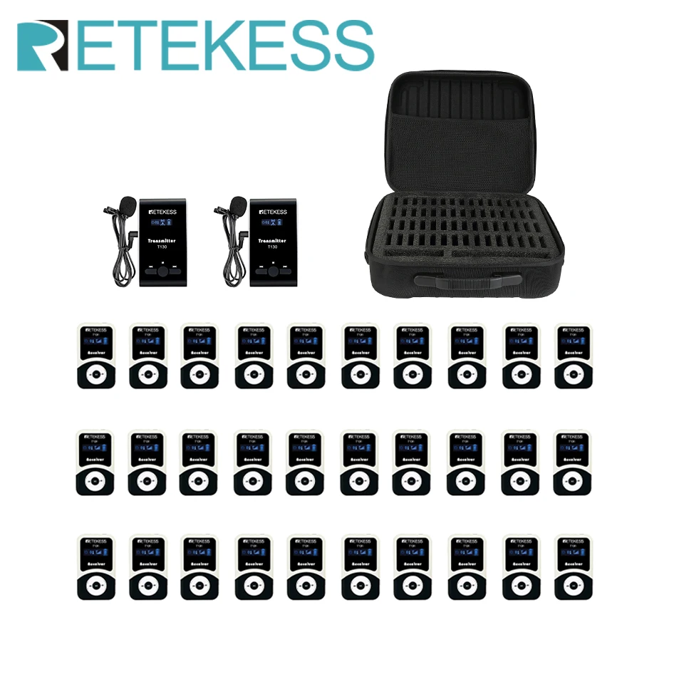 

Retekess T130 Wireless Audio Tour Guide Whisper Systems Tour-guide Device For Excursion Museum Visit Factory Training Meeting