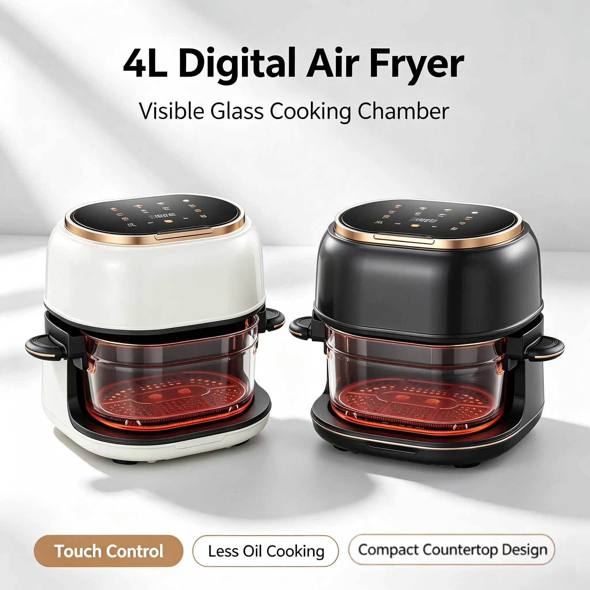 Large Glass Air Fryer Oil Free