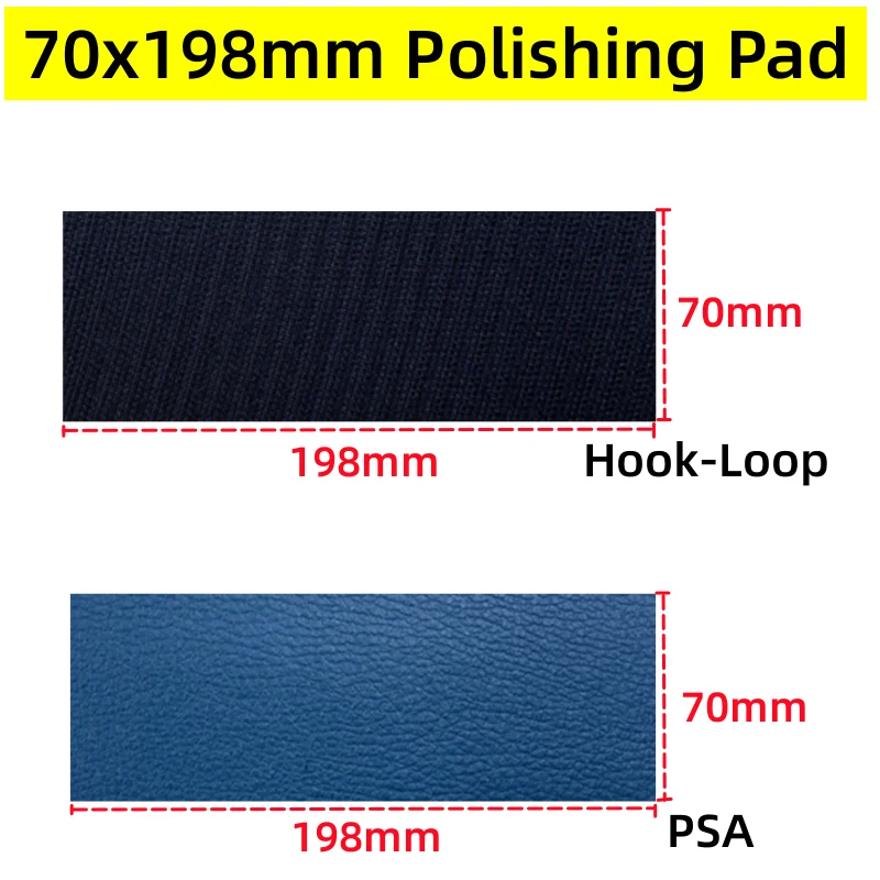 

70by198mm Sanding Backing Pad Sandpaper Self-adhesive Hook-Loop Backed Plate,Square Sander Polisher 0Hole Abrasive Polishing Pad