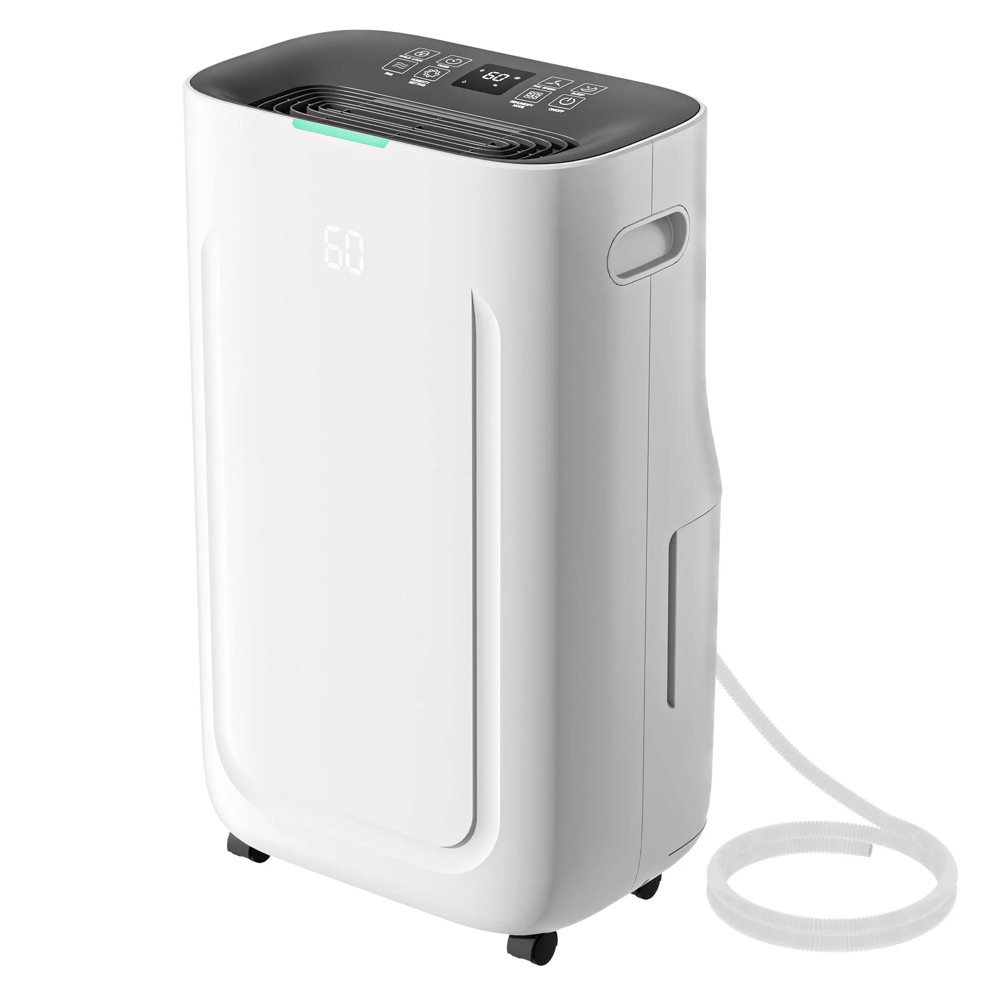 Rocyis 80 Pint(DOE Rating 25.4 pints/day) 7,000 sq. ft. Dehumidifier for Home, 1.7 Gallon（6.5L） Water Tanks, Auto Drain or Manua