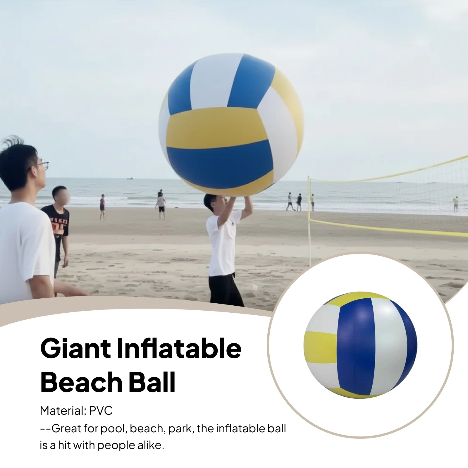 

Inflatable Volleyball Outdoor Favors Party Decoration Water Games Beach Ball Large PVC Inflatable Beach Ball Summer Party