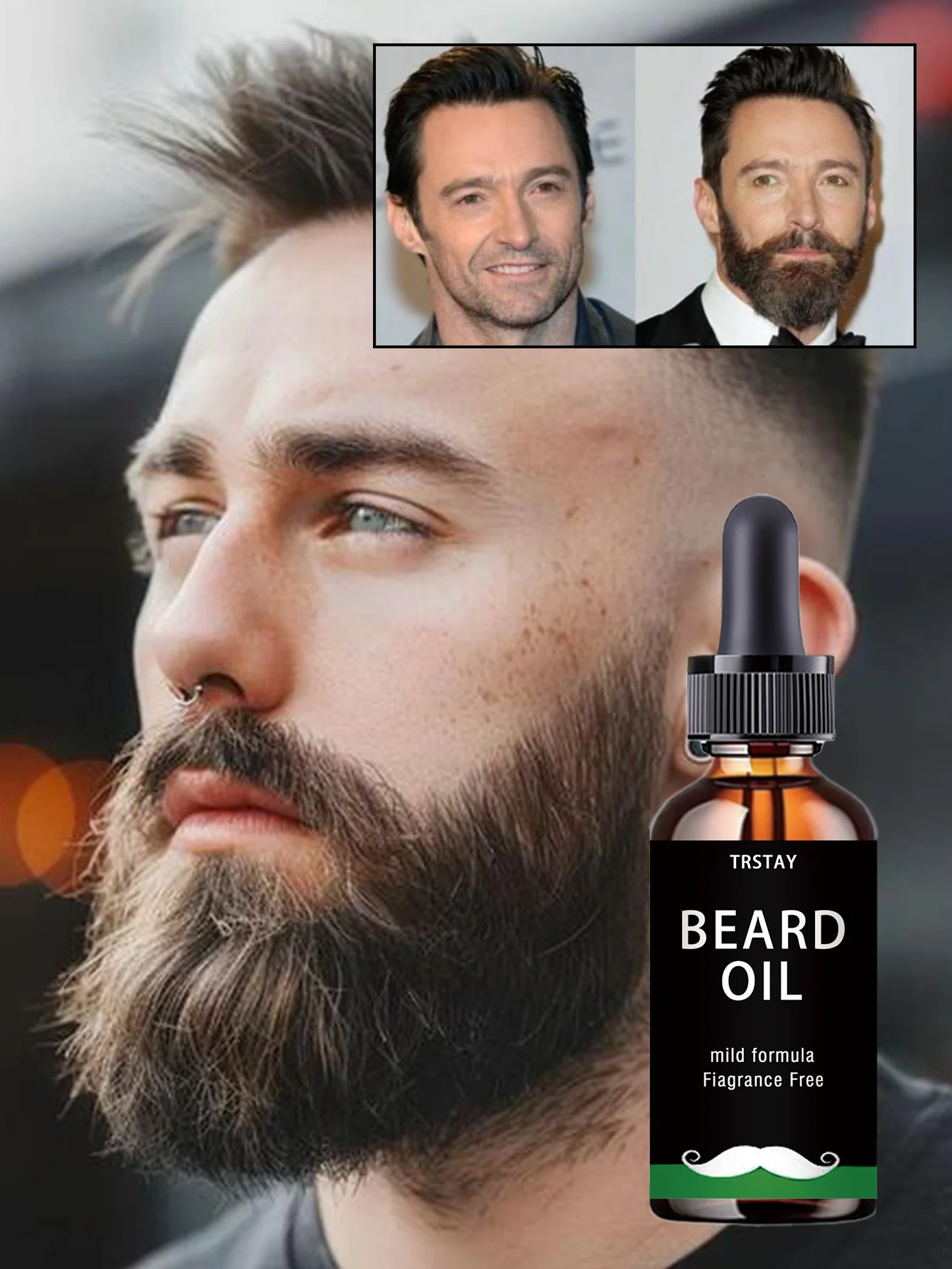 Super Moisturizing Beard Care Essential Oil for Soft Shiny Facial Hair Hydrating Shaping Smooth Repair Treatment Nourishing Grow - Image 6