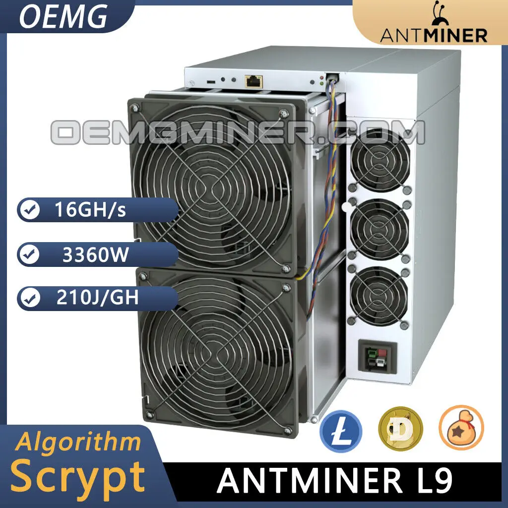 JE BUY 6 GET 3 FREE BITMAIN Antminer L9 16GH/S 3360W LTC & DOGE Coin Miner In Stock