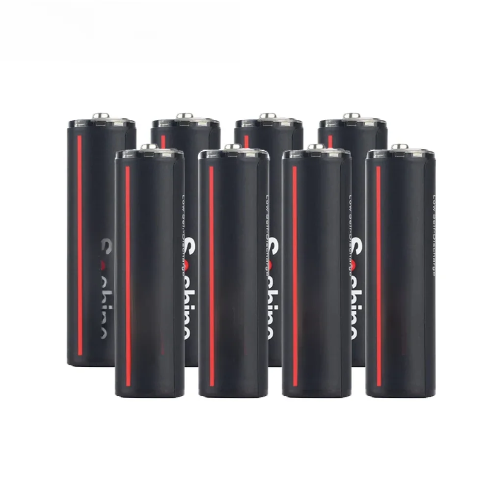 Baterias de Lítio Recarregáveis Soshine-USB, 2600mWh, 1.5V AA Li-Ion Battery, 1200 Vezes Ciclo para