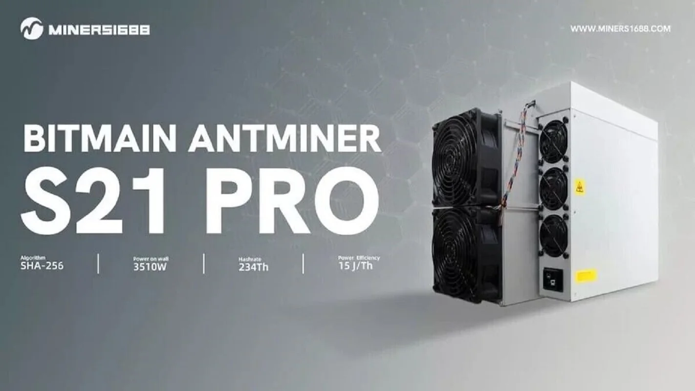 DD Nowy Bitmain Antminer S21 Pro 234T 3510W Bitcoin BTC ASIC Miner