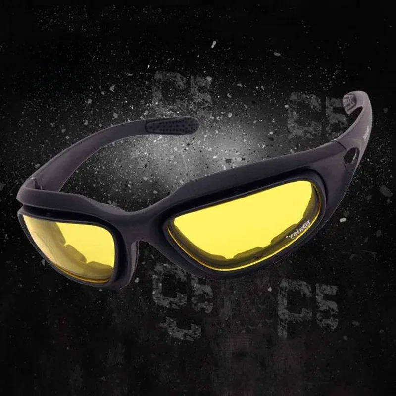 AliExpress C5 Polarized Tactical Goggles Photochromic Cycling Glasses UV400 Airsoft Safety Goggles Outdoor Sports Eyewear Sunglasses
