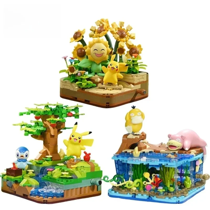 Keeppley Bouwstenen Pokémon Pals Serie Patchwork Speelgoed Pikachu Pikachu Psyduck Slowpoke Model Ornament Kerstcadeau - afbeelding 2