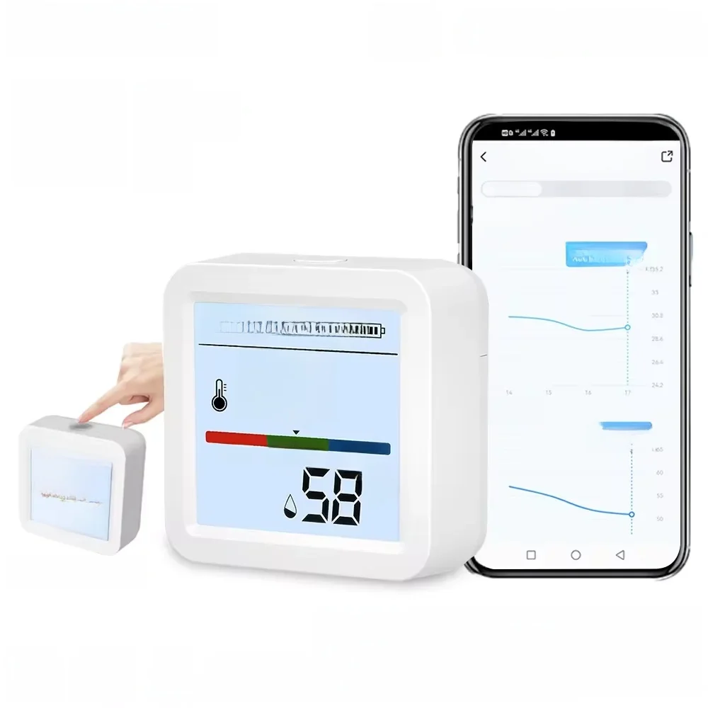 ONENUO Tuya WIFI capteur de température et d'humidité hygromètre thermomètre maison intelligente rétro-éclairage vie intelligente prise en charge Alexa Assistant