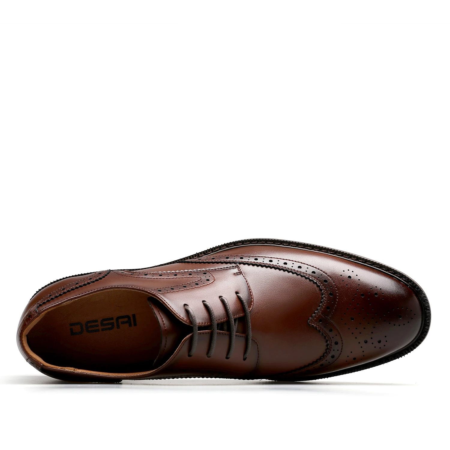 Desai Business Dress men's shoes English carved Derby shoes simple fine leather leather and wing tips