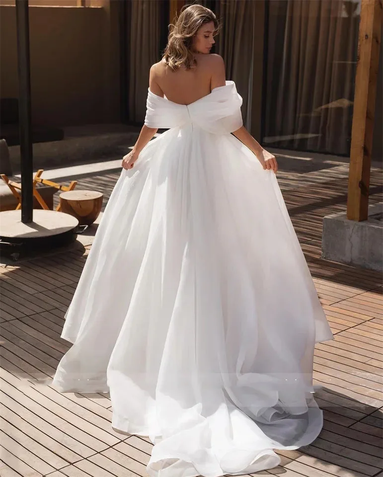 SoDigne-Robe de mariée de style bohème pour femme, tenue de princesse A-ligne en organza, avec perles fendues, sur mesure, pour les patients initiés, 2023